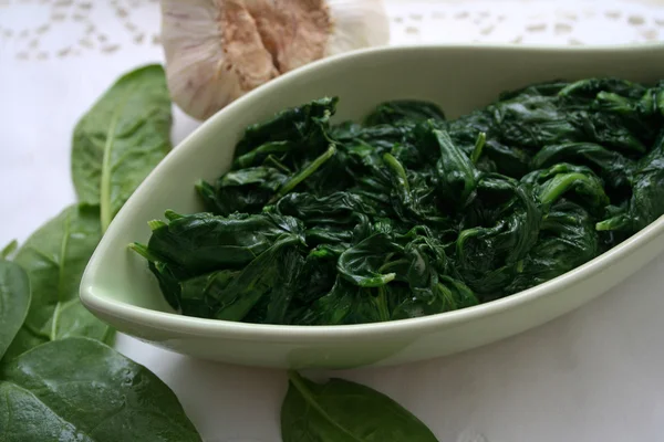 Fresh Spinach Bowl — Stock Photo, Image