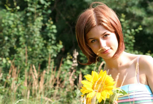 Young Woman Summer — Stock Photo, Image