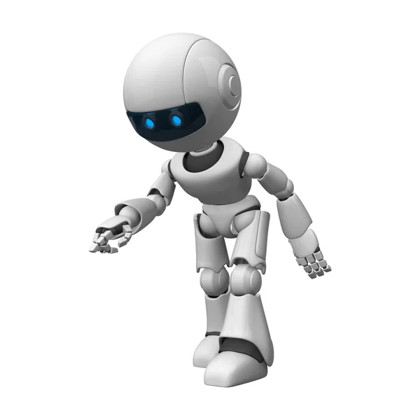 Funny robot stay and show — Stock Photo, Image