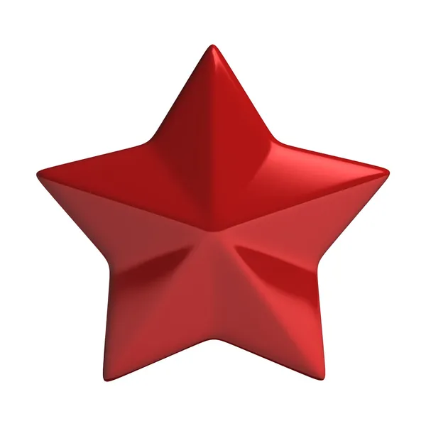 Rode glanzende ster te behalen — Stockfoto