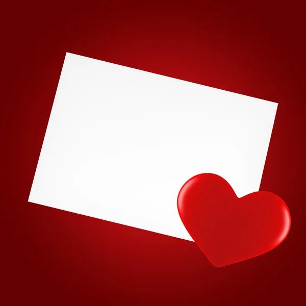 Red gift as heart — Stock Photo, Image