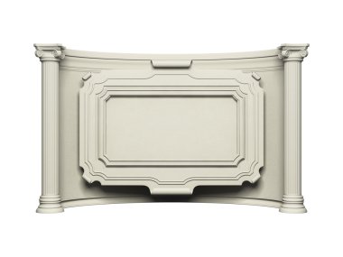 Architecture frame wall with column clipart