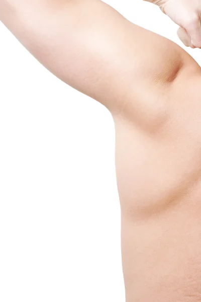 stock image Male armpit from behind