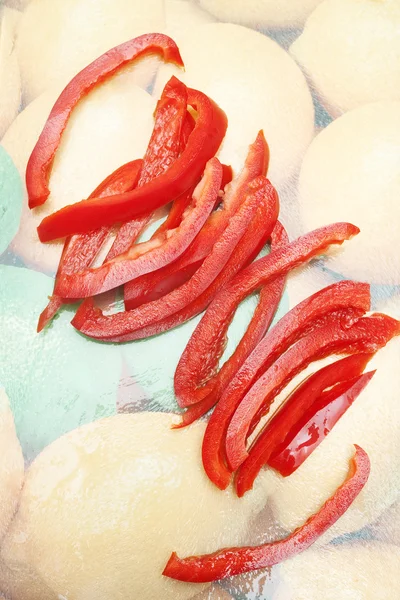 Кусочки сладкого красного перца Лицензионные Стоковые Фото