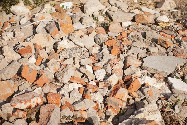 Crushed red bricks — Stock Photo, Image