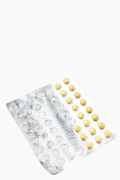 Half empty pack of pills — Stock Photo, Image