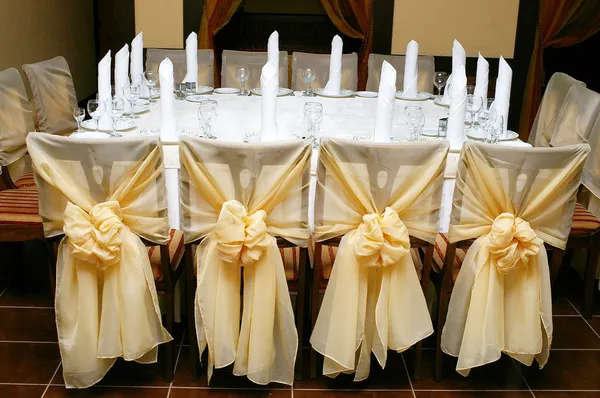 Bröllop dekoration i en tabell — Stockfoto