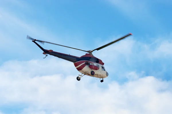 stock image Helicopter against blue sky
