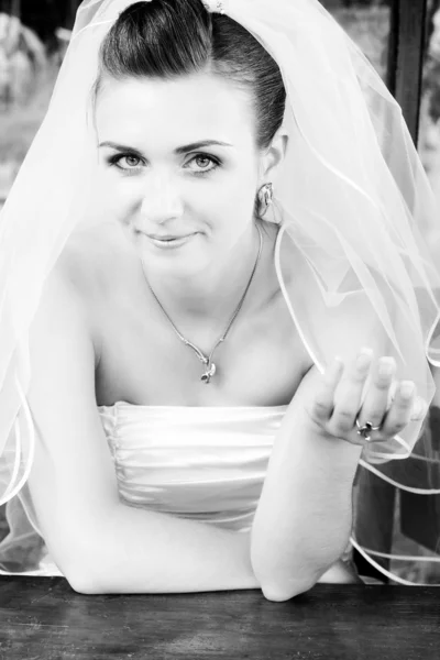 白いベールの花嫁 — ストック写真