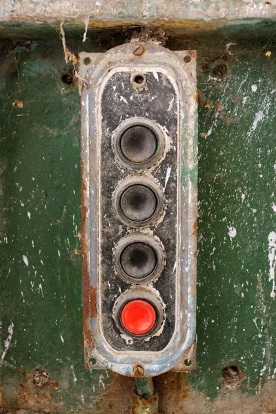 Velho interruptor de energia grungy — Fotografia de Stock