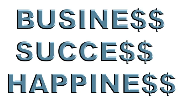 Бизнес, успех, слова счастья — стоковое фото