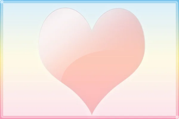Tarjeta de San Valentín de colores con gran corazón transparente —  Fotos de Stock