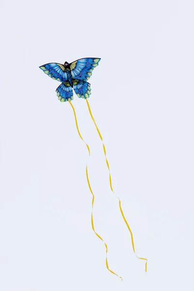 stock image Blue butterfly kite flying