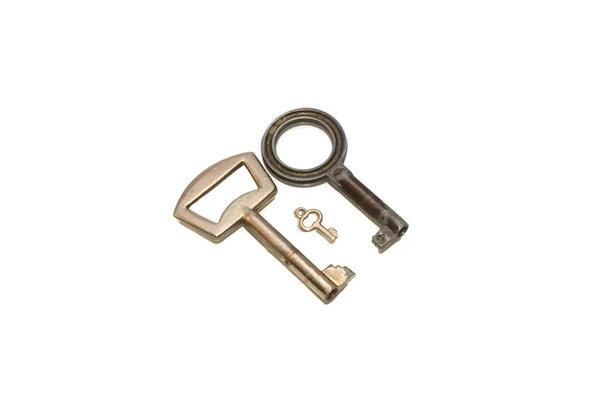 Three ornamented old keys — Stock Photo, Image
