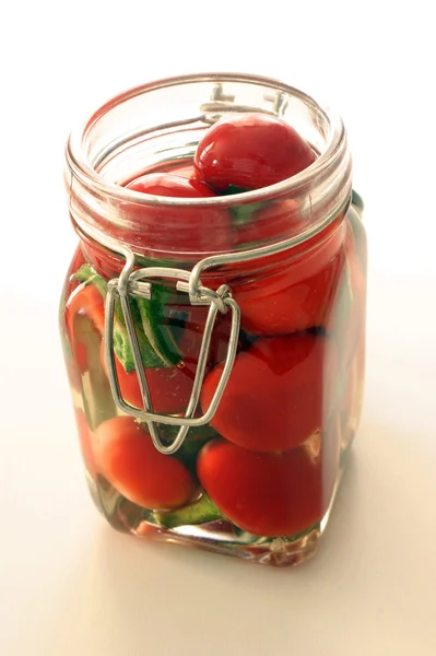 Organic red cherry paprika — Stock Photo, Image