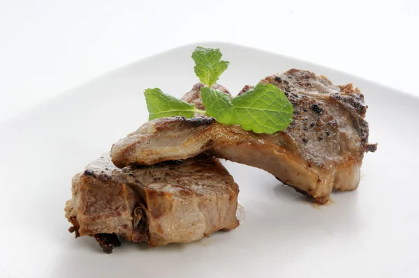 Organische gegrilde lamb chop — Stockfoto