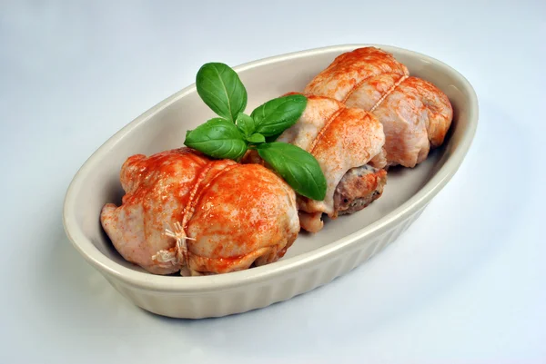 Roasted delicious chicken olive — Stock Photo, Image