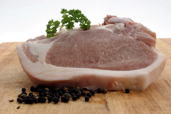 Pork chop with parsley — Stock Photo, Image