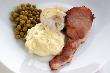 Mash potato with meat clipart