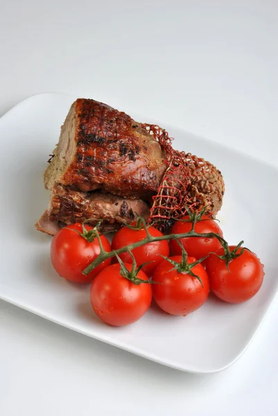 Grilled organic stuffed turkey leg — Stock Photo, Image