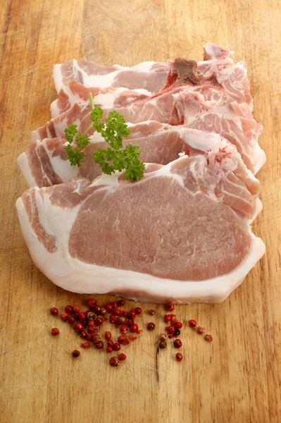 Chuleta de cerdo con pimiento rojo — Foto de Stock