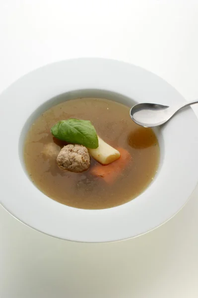 Zeleninová polévka s bio mrkev — Stock fotografie