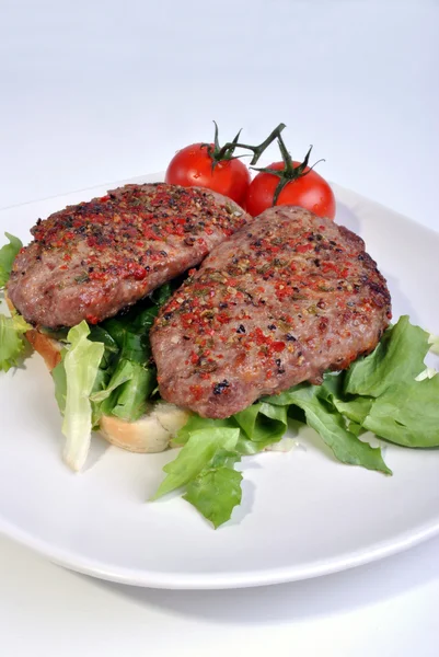 Peppered lamb grill steak — Stock Photo, Image