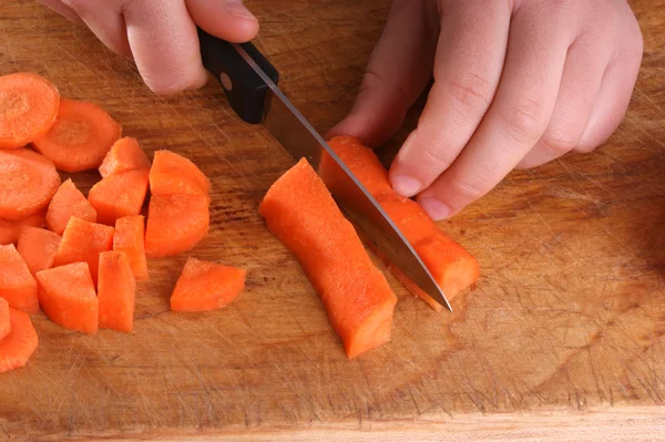 Cut organic carrot — Stock Photo, Image