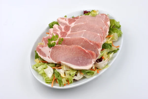 Some raw organic pork chop — Stock Photo, Image