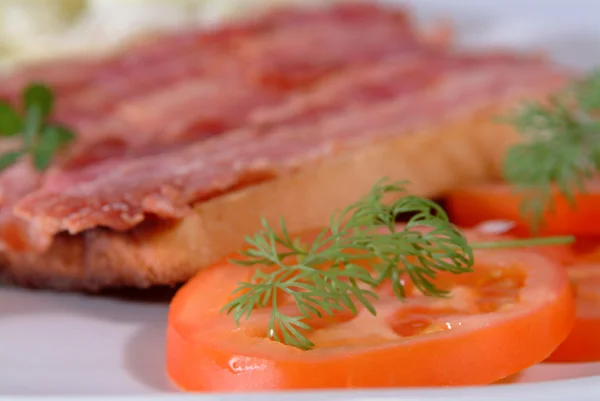 Grilled organic bacon — Stock Photo, Image