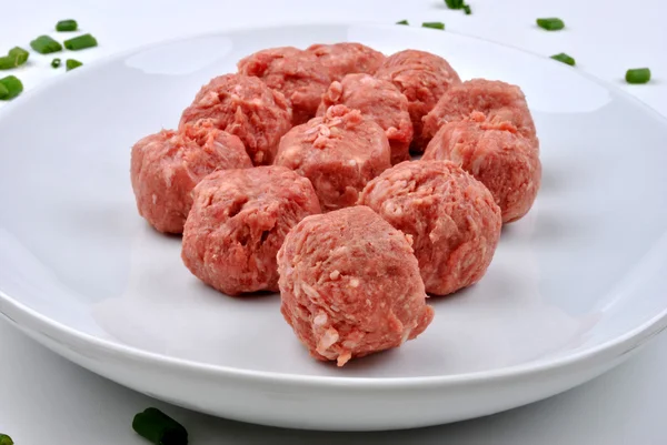 Ekologisk köttfärs bollar — Stockfoto