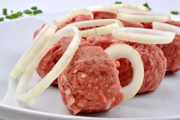 Organische gehakt vlees ballen — Stockfoto