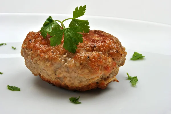 Meat ball with organic parsley — Stock Photo, Image