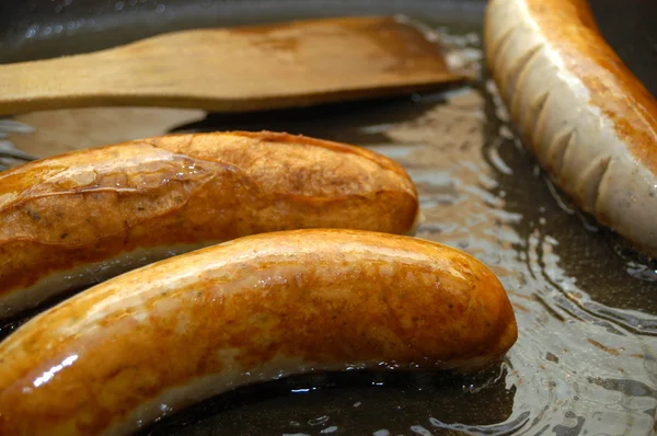 Grilled organic sausages — Stock Photo, Image