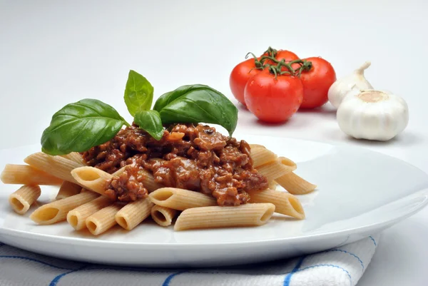 Pasta with mince meat — Stock Photo, Image