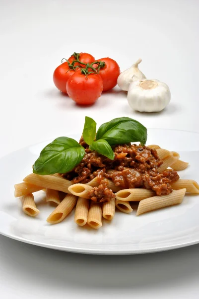 Pasta with mince meat — Stock Photo, Image