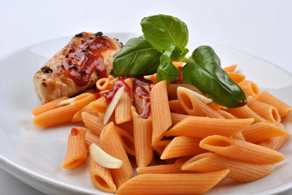 Home made organic tomato pasta — Stock Photo, Image