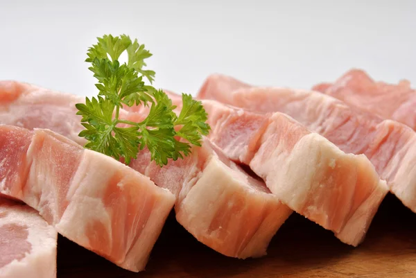 Costeleta de porco orgânica crua — Fotografia de Stock