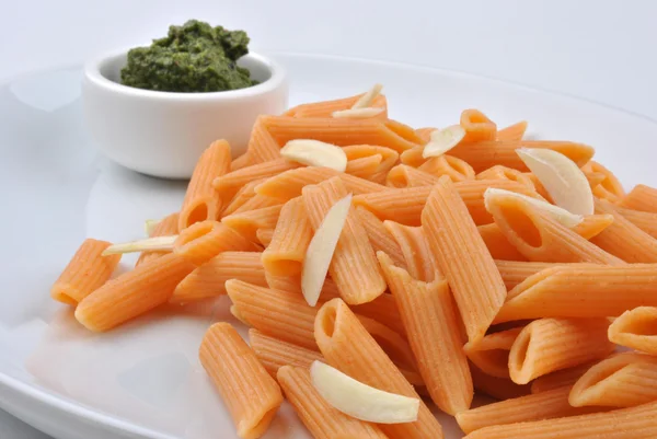 Organische tomaat pasta — Stockfoto