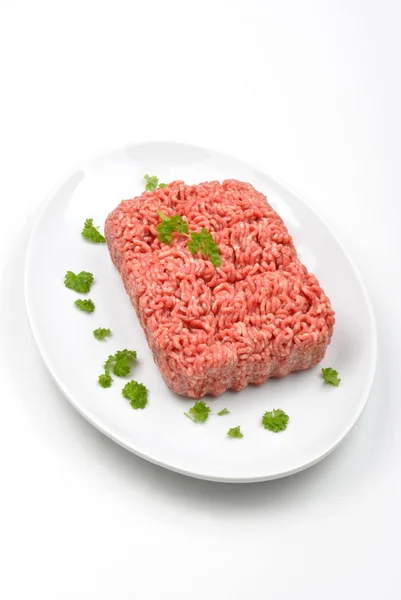 Carne macinata con prezzemolo — Foto Stock