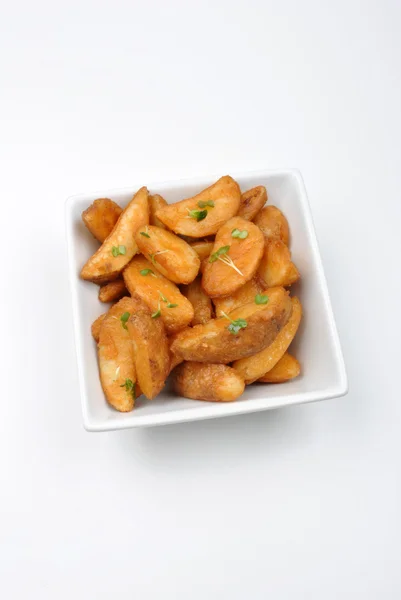 Some fried potato wedges — 图库照片