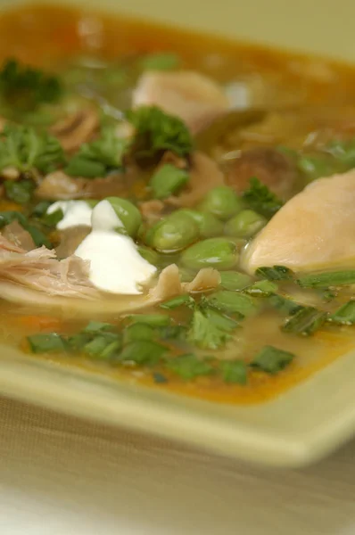 Органічний і здоровий гороховий суп — стокове фото