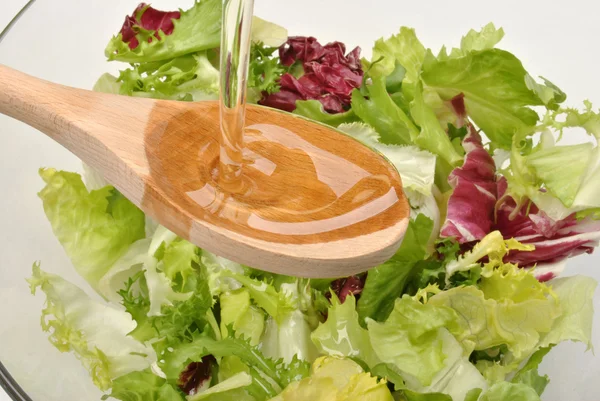 Organik salata bir kase — Stok fotoğraf