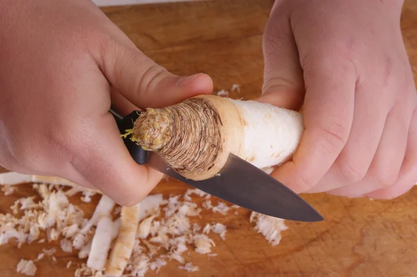 Hur man gör homemade grönsakssoppa — Stockfoto