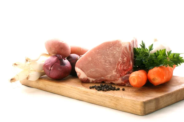 Schweinebraten und Gemüse — Stockfoto
