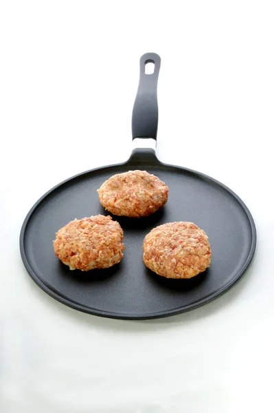 Meatballs in a pan — Stock Photo, Image