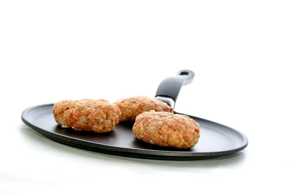 Meatballs in a pan — Stock Photo, Image