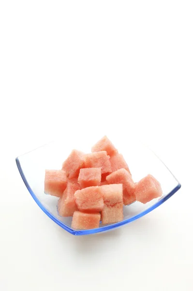 Watermeloen in stukjes gesneden — Stockfoto