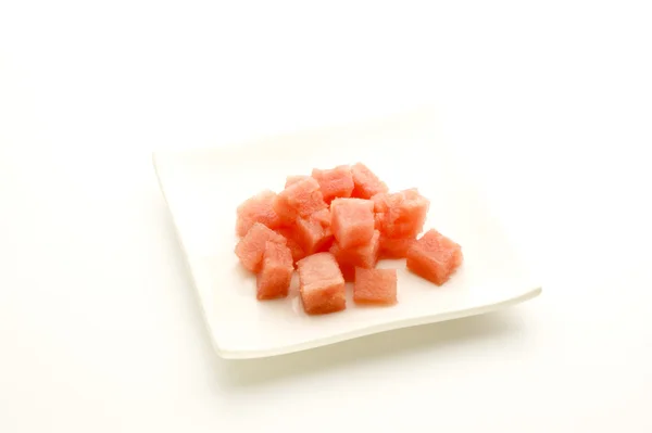 Wassermelone in Stücke geschnitten — Stockfoto