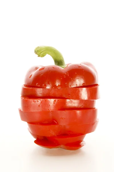 One fresh red paprika — Stock Photo, Image
